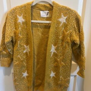 Zara Mustard Star Cardigan